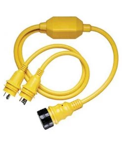 MARINCO Reverse Y-Adapter, 2-30A 125V Male to 50A 125/250V Female