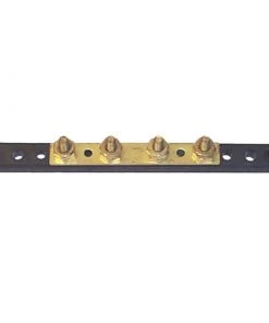 SIERRA FS40720 Bus Bar Brass Terminal 4.5"L x .5"W x 1"H Screw Terminals: 4 x 8-32