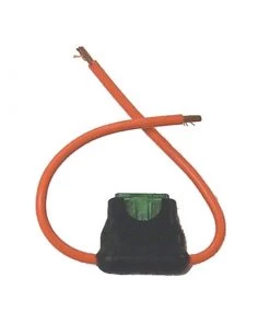 SIERRA Fuse Holder, Case Color: Black, Fuse: Includes 30 Amp ATO/ATC Fuse, Wire: 5" - 12 Gauge Wire Leads