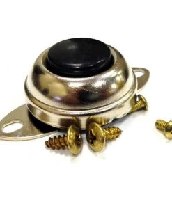 SIERRA Large Black Plastic Button, Mom-On-Off, SPST