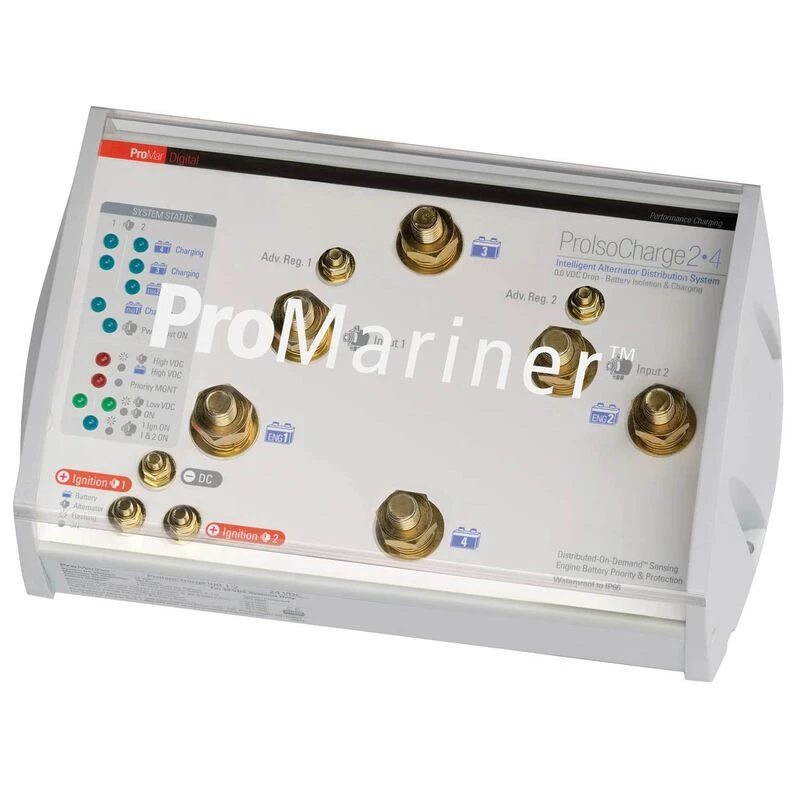 PROMARINER ProlsoCharge 4 Battery Power Distribution System, 130A 1 PROMARINER ProlsoCharge 4 Battery Power Distribution System, 130A