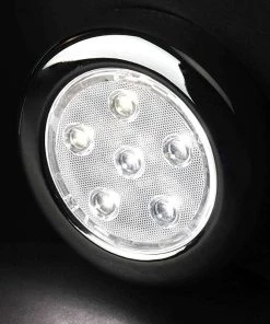 WEST MARINE Stainless Steel Surface-Mount 4" LED Light with Switch, White -Marine Electrical sale 12645149 3 1500.13092018113011