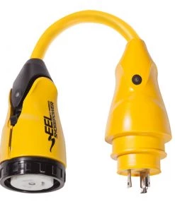 MARINCO EEL Pigtail Adapter, 30A 125V Male to 50A 125/250V Female