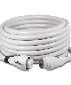 MARINCO 50' EEL 4 Conductor ShorePower Cordset, 50A 125/250V, White