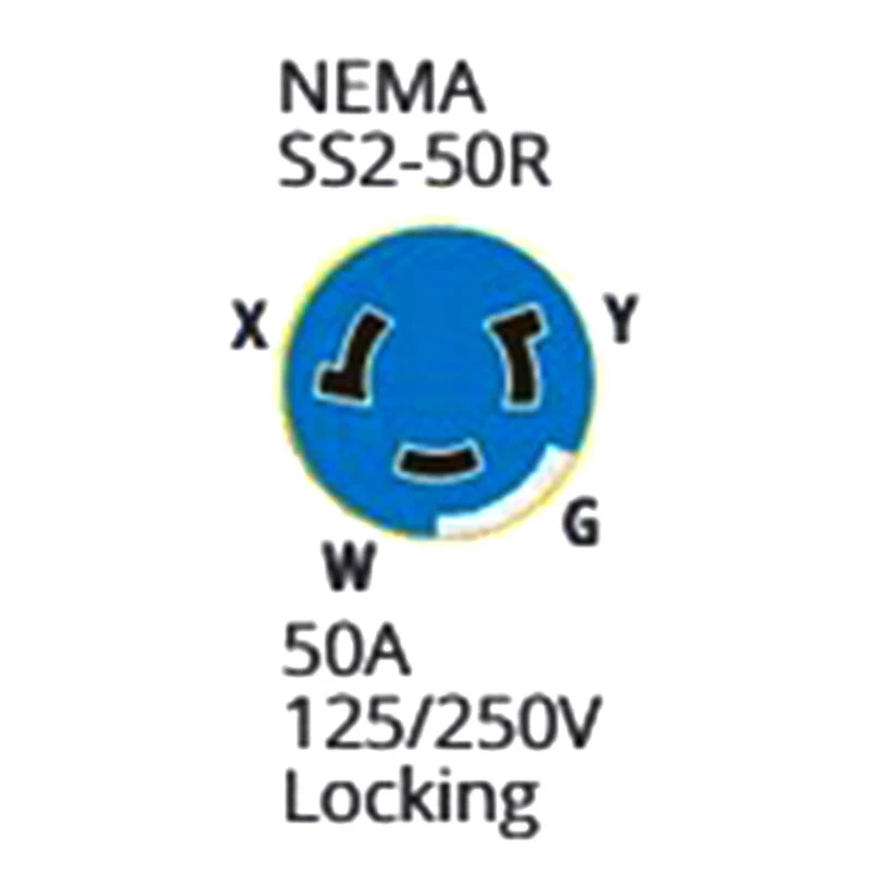 MARINCO 50' EEL 4 Conductor ShorePower Cordset, 50A 125/250V, White 2 MARINCO 50' EEL 4 Conductor ShorePower Cordset, 50A 125/250V, White - Image 2