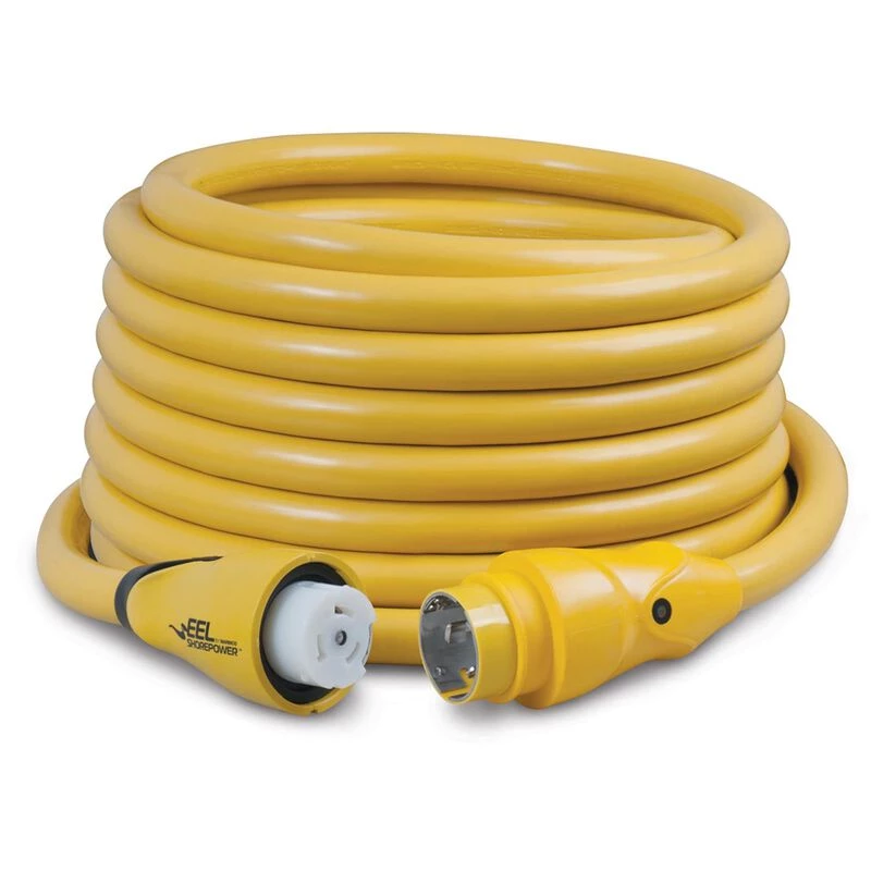 MARINCO 50' EEL 3 Conductor ShorePower Cordset, 50A 125V, Yellow 1 MARINCO 50' EEL 3 Conductor ShorePower Cordset, 50A 125V, Yellow