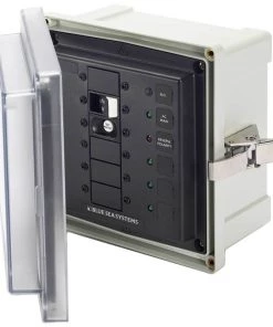 BLUE SEA SYSTEMS Enclosed ELCI Main Circuit Breaker Panel 30A 120V AC ELCI Main + 3 Blank Circuit Positions