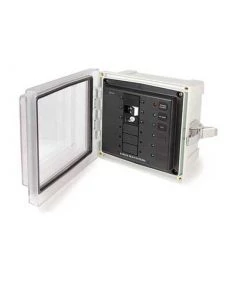 BLUE SEA SYSTEMS Enclosed ELCI Main Circuit Breaker Panel 50A 120/240V ELCI Main + 1 Blank Circuit Position