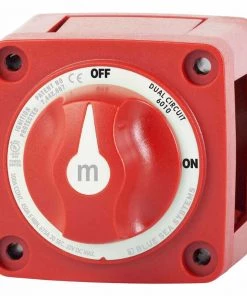 BLUE SEA SYSTEMS m-Series Mini Dual Circuit Battery Switch - Red