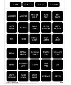 BLUE SEA SYSTEMS Waterproof DC Label Kit