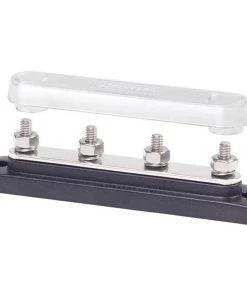 BLUE SEA SYSTEMS Common 150A BusBar, Four 1/4"-20 Studs with Cover