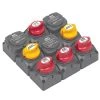 MARINCO Battery Distribution Cluster for Triple Outboard Engine, Four Battery Banks