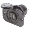 BLUE SEA SYSTEMS 12/24V Dual USB Charger Socket Panel Mount