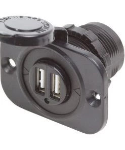 BLUE SEA SYSTEMS 12/24V Dual USB Charger Socket Panel Mount