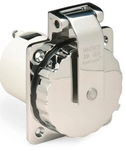 MARINCO Inlet, 30A 125V, Stainless Steel