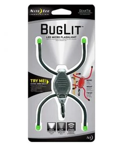 NITE IZE BugLit LED Micro Flashlight, Black/Green