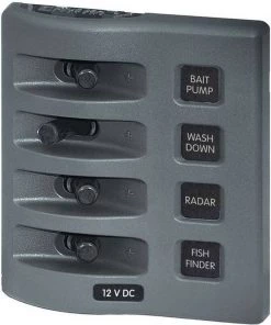 BLUE SEA SYSTEMS WeatherDeck® Waterproof Switch Panel, Four-Position