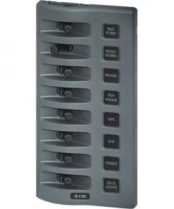 BLUE SEA SYSTEMS WeatherDeck® Waterproof Switch Panel, Eight-Position