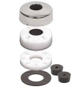 BLUE SEA SYSTEMS Cable Clam, Stainless Steel Dress Cap, 0.83"