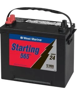 WEST MARINE Flooded Marine Starting Battery, 565MCA, Group 24