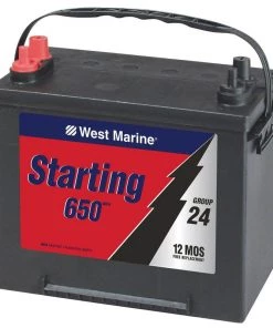 WEST MARINE Flooded Marine Starting Battery, 650MCA, Group 24