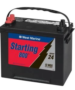 WEST MARINE Flooded Marine Starting Battery, 800MCA, Group 24