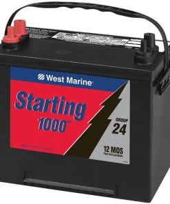 WEST MARINE Flooded Marine Starting Battery, 1000MCA, Group 24