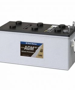 WEST MARINE L Terminal Dual-Purpose AGM Battery, 198 Amp Hours, Group 4D
