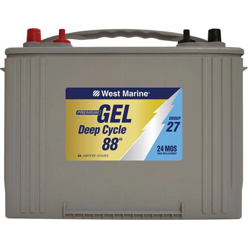 WEST MARINE Group 27 Deep Cycle Marine Gel Battery, 88 Amp Hours 2 WEST MARINE Group 27 Deep Cycle Marine Gel Battery, 88 Amp Hours - Image 2