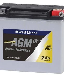 WEST MARINE Group PWC AGM Battery for Personal Watercraft, 19 Amp Hours