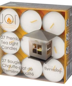 CAFRAMO JOI Tea Light Replacement Candles, 27-Pack