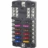 BLUE SEA SYSTEMS ST Blade Fuse Block, 12 Circuits with Negative Bus