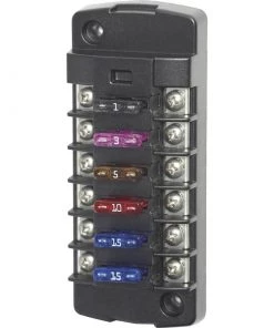BLUE SEA SYSTEMS ST Blade Fuse Block, 6 Independent Circuits