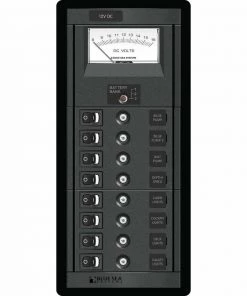 BLUE SEA SYSTEMS 8-Position 12V DC CLB Panel with Voltmeter