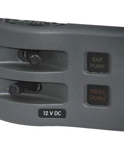 BLUE SEA SYSTEMS WeatherDeck® 12V DC Waterproof Fuse Panel, 2-Position, Gray