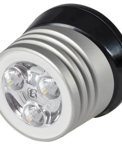 LUMITEC LIGHTING Zephyr LED Spreader/Deck Light, Brushed Black Base, White Non-Dimming