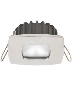 IMTRA CORPORATION PowerLED Downlight 10 to 30V DC Brushed Stainless Steel 2 x 3 Watts High Flux LED Square Bezel IP65