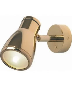 IMTRA CORPORATION Reading Light Gold with Gold Metal Shade & Switch 10 to 30V DC Built-in Dimmer 3 x 1 Watt Warm White LED IP20