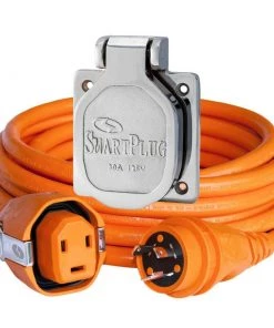 SMARTPLUG 50' Dual Configuration Cordset & Stainless Steel Inlet, 30A, Orange