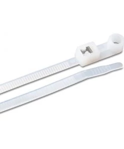 ANCOR 8" White Mounting Self-Cutting Cable Ties, 500-Pack