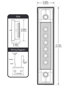 WEST MARINE 4" LED Utility Strip Light with Gasket, Blue -Marine Electrical sale 18513986 5 1500