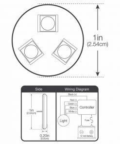 WEST MARINE Three LED Mini Stick-On Light with Self Adhesive Backing, RGBW -Marine Electrical sale 18514059 8 1500
