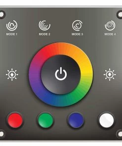 WEST MARINE Helm Mount LED RGBW Controller, Water Resistant, Touch Sensitive, Multifunction