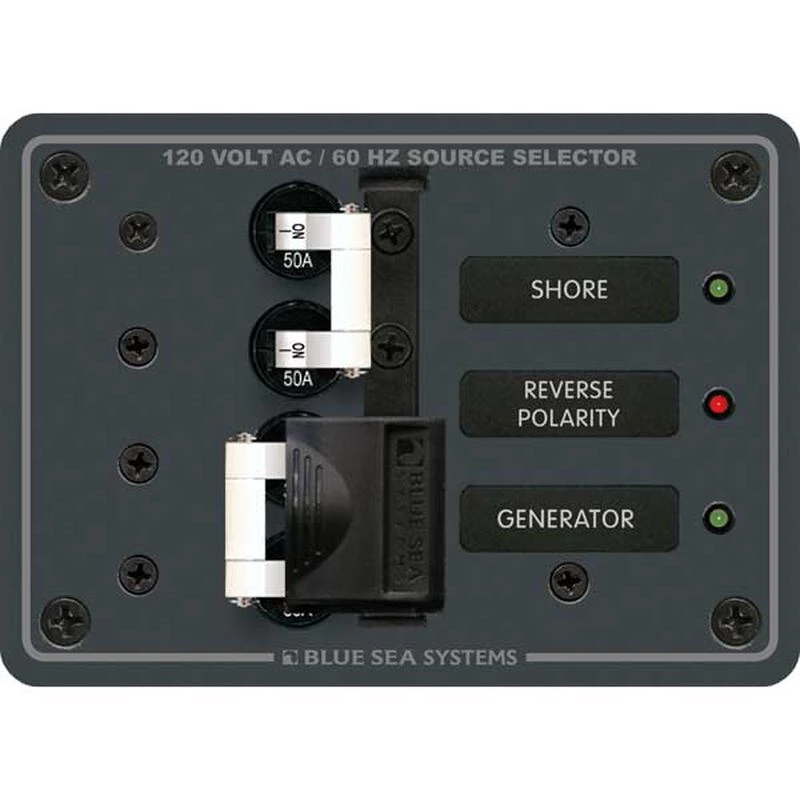 BLUE SEA SYSTEMS 120V AC 50A Toggle Source Selector 1 BLUE SEA SYSTEMS 120V AC 50A Toggle Source Selector