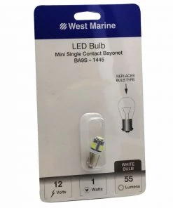 WEST MARINE Mini Single Contact Bayonet BA9S-1445 LED Bulb