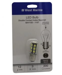 WEST MARINE Double Contact Index Bayonet BAY15D-1157 LED Bulb