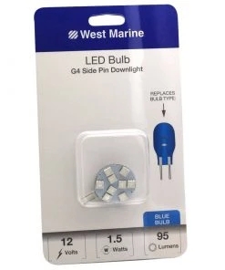 WEST MARINE G4 Side Pin Downlight LED Bulb, Blue