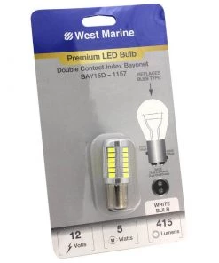 WEST MARINE Double Contact Index Bayonet BAY15D-1157 LED Premium Bulb