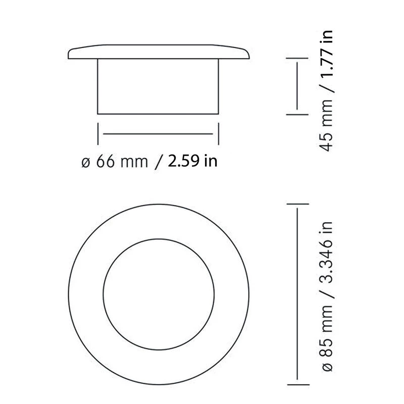 AQUA SIGNAL Atlanta LED Downlight, Warm White, 10-30VDC, Stainless Steel Trim Ring 2 AQUA SIGNAL Atlanta LED Downlight, Warm White, 10-30VDC, Stainless Steel Trim Ring - Image 2