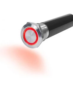 BLUE SEA SYSTEMS 20A Push Button LED Ring Switch, OFF-ON, Red